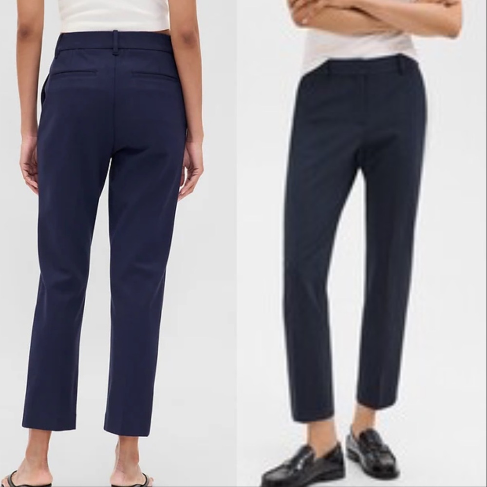 NWT GAP Women's Navy slim Cropped Pants size 16 L
